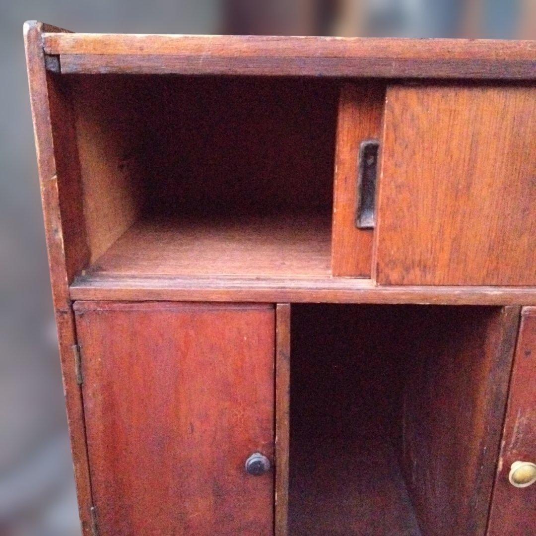 ヴィンテージ木製 からくり簞笥 茶箪笥 昭和レトロ 大正ロマン アジアン家具