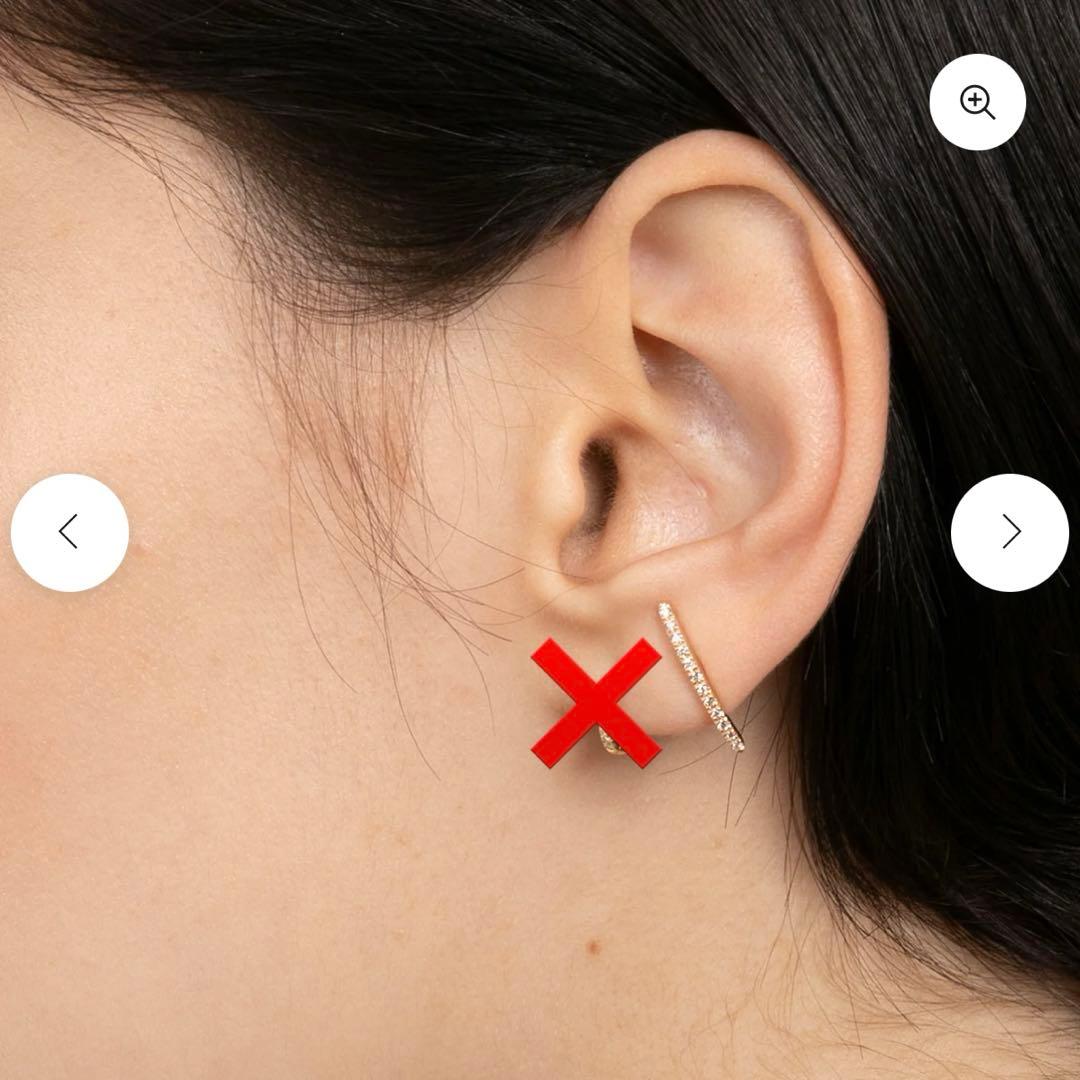 HIROTAKA ヒロタカ GOSSAMER ショートバー ダイヤモンド ピアス