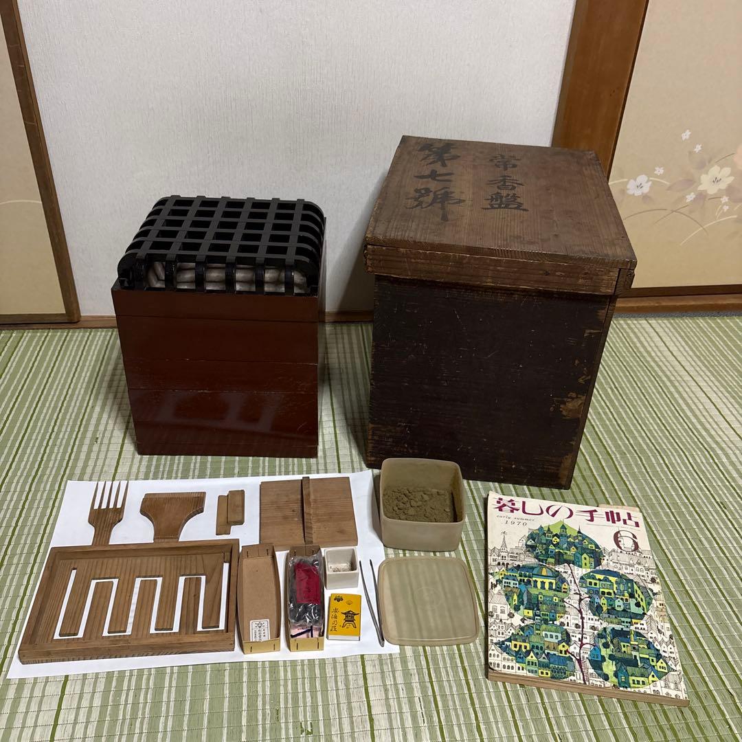 香時計　常香盤　梅の香　骨董品　時代物　昭和　レトロ　アンティーク　時香盤　仏具