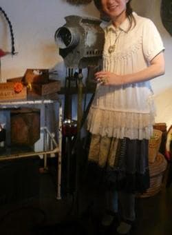 アンティークスタンドライト 明治末期　写真機材、照明