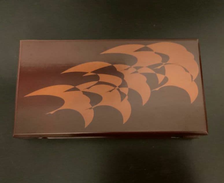 象彦漆器 四方盆　菓子器 四角形 濃い赤色