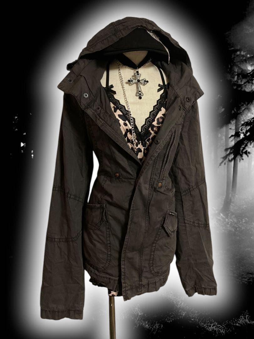 y2k00s当時物黒ミリタリーフェアリーグランジ古着NANAパンク平成ギャル