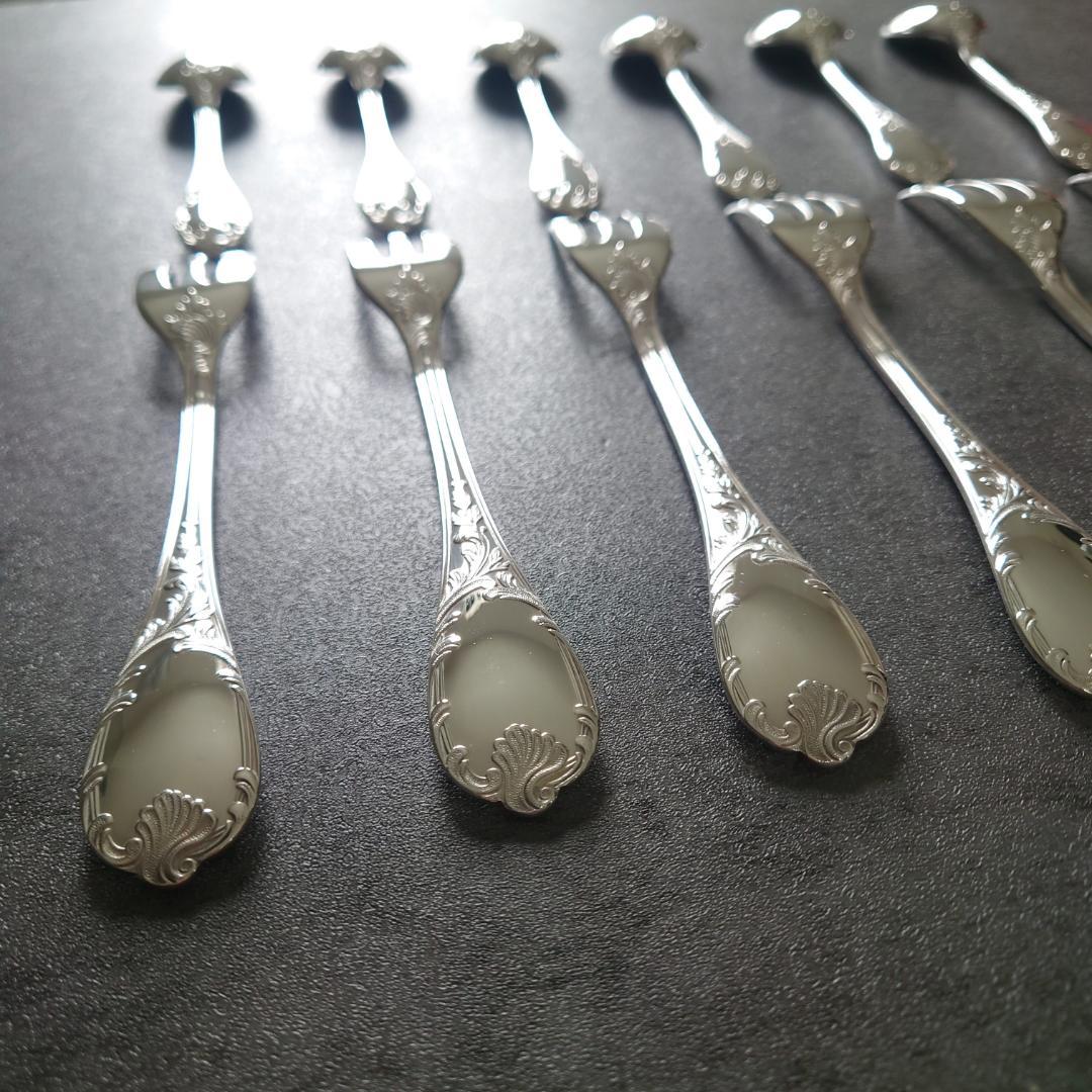 極美品 クリストフル マルリー ケーキフォーク コーヒースプーン 12点 箱付き