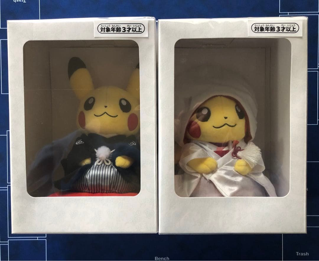 Pokemon Garden Wedding ぬいぐるみピカチュウ和婚2体セット