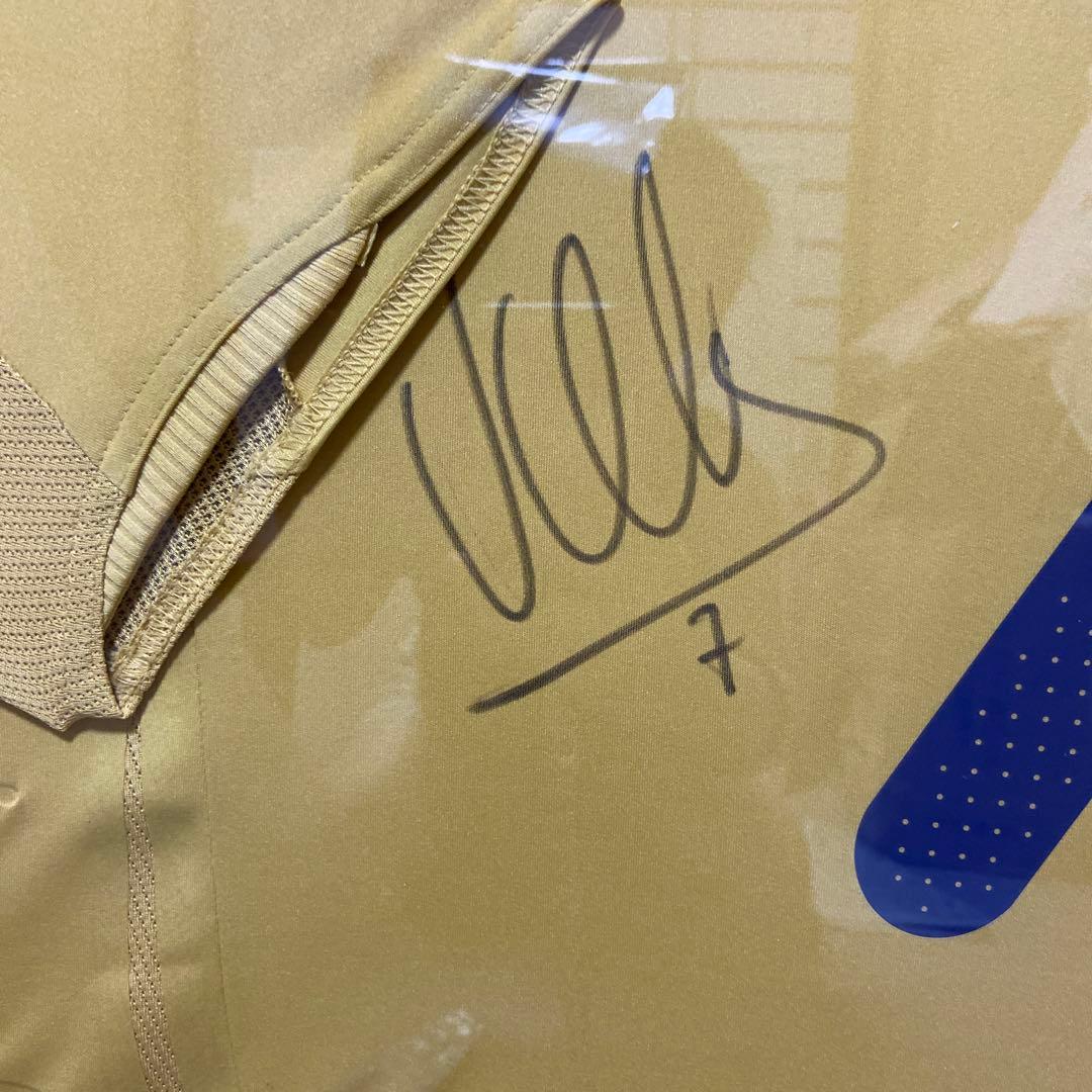 ダビド・ビジャ直筆サイン入り選手支給品ユニフォーム
