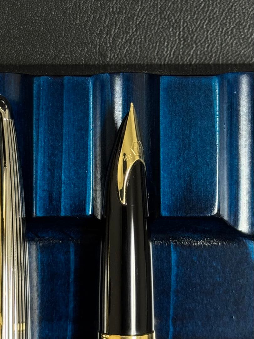 ウォーターマン カレン・デラックス ブラック&シルバーGT 万年筆 F(細字)