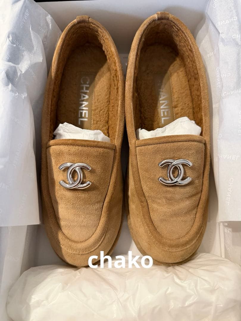 美品◼️CHANEL◼️モカシンローファー37