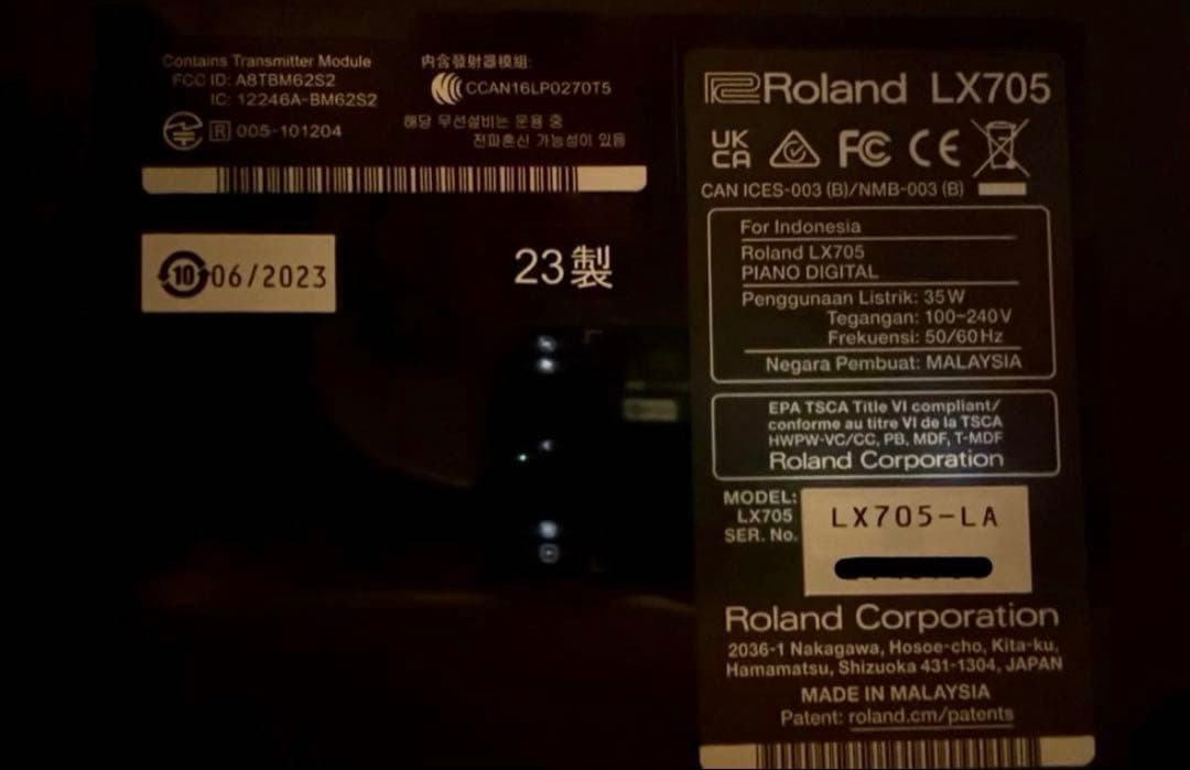 ハレ✩.*˚ Roland LX705 電子ピアノ ローランド 23年製
