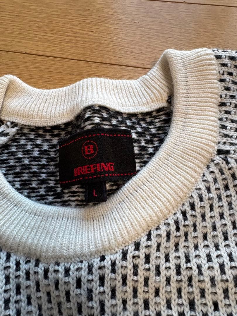 BRIEFING ニット　ロゴセーター L