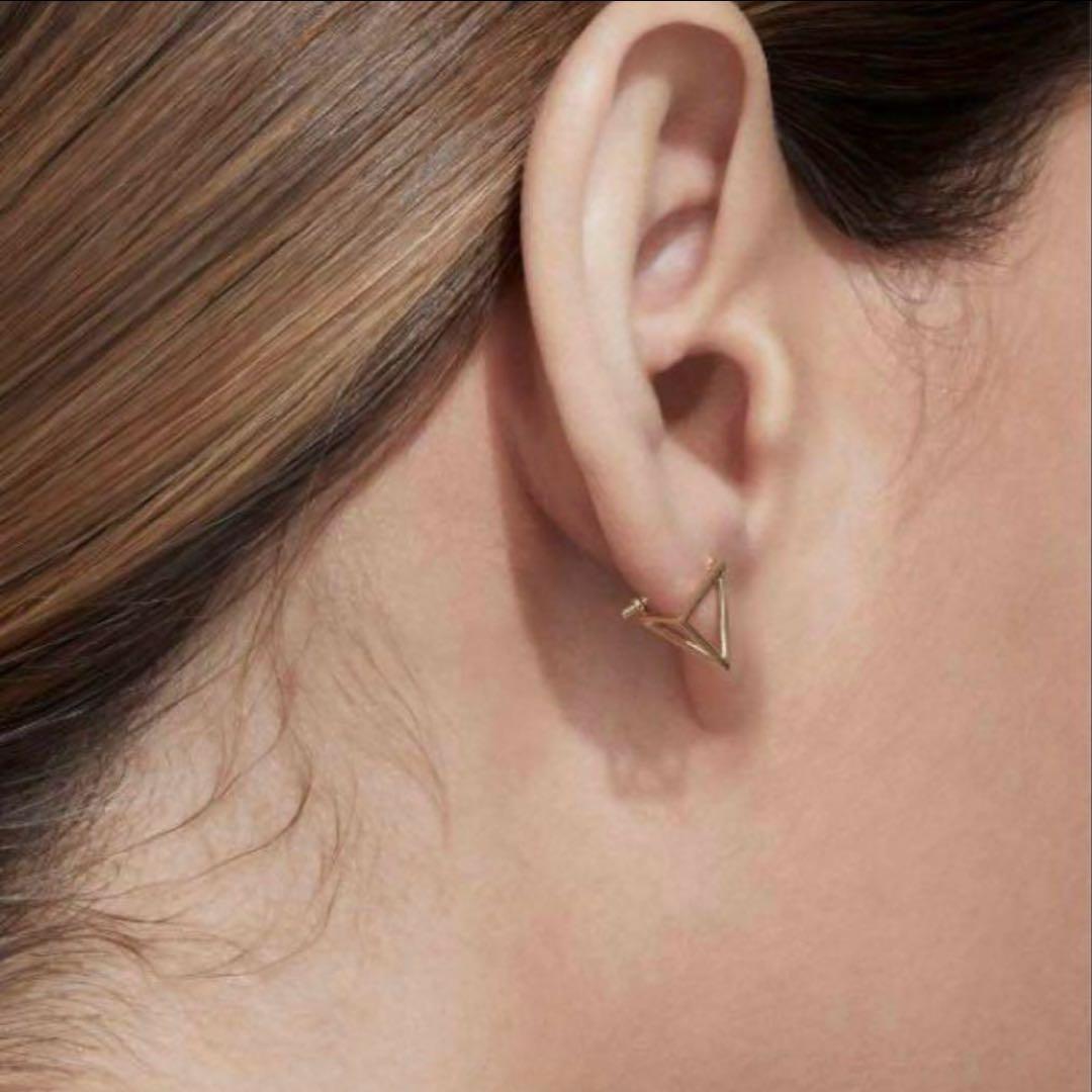 Shihara シハラ トライアングルピアス 10 k18