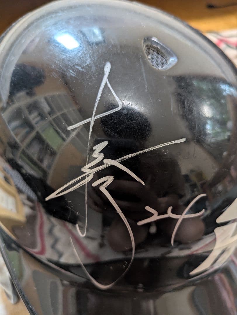 ぴ*ん様 【値段交渉可】阪神タイガース 24 桧山進次郎 実使用直筆サイン入りヘ