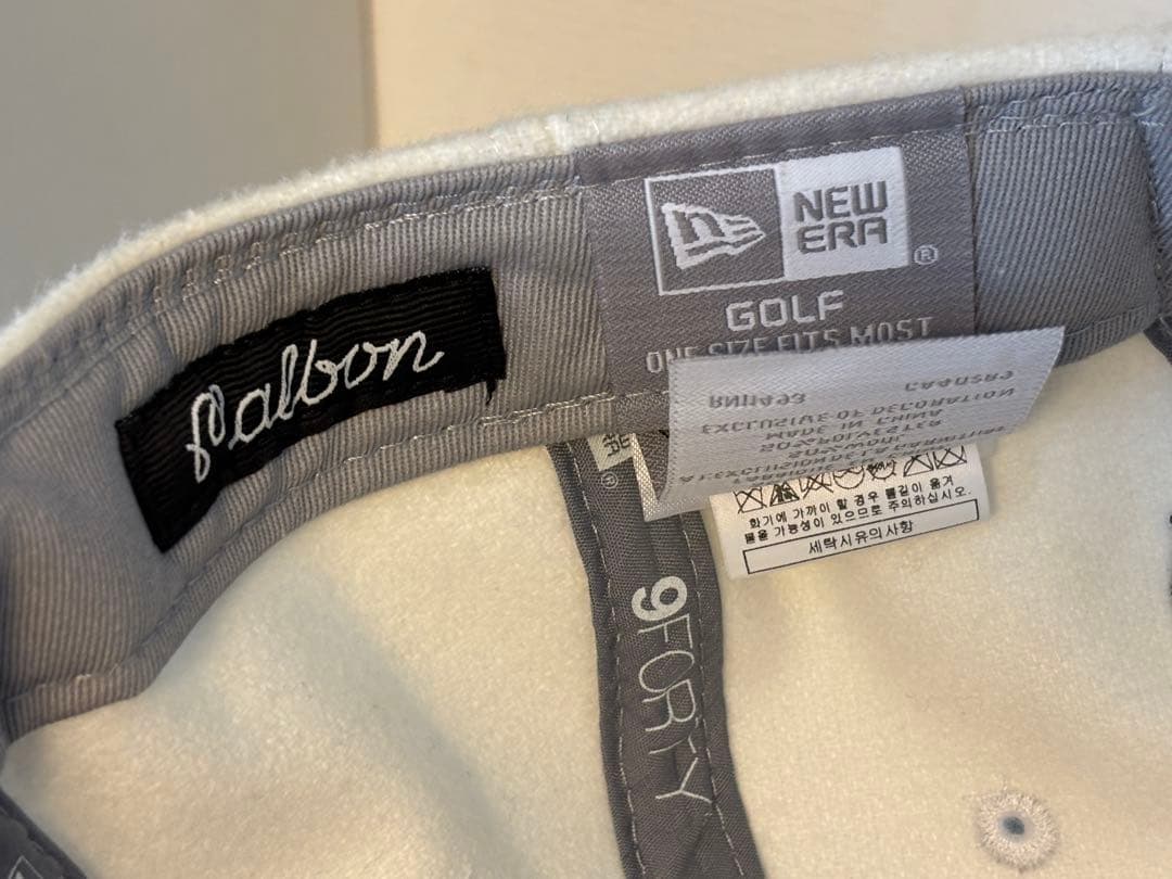 ニューエラ/帽子/マルボン/コラボ/ロゴ/別注/ゴルフ/限定/ホワイト/未使用