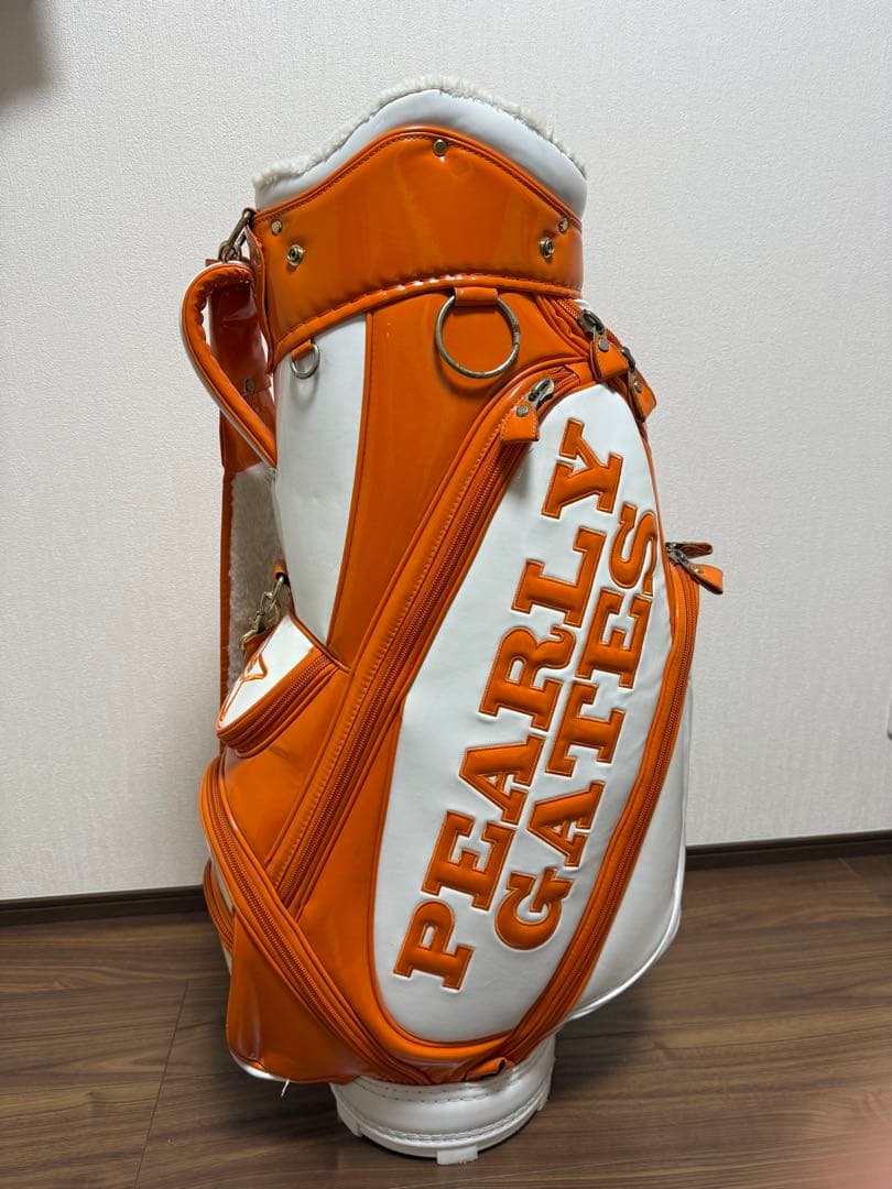 PEARLY GATES ゴルフバッグ 89 オレンジ/ホワイト