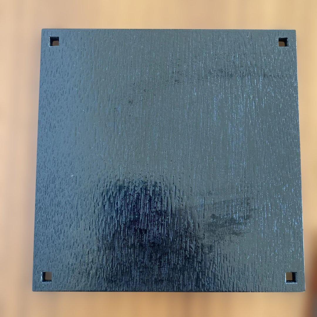 茶道具　更好棚　玄々斎好　桐材　黒掻合塗爪紅