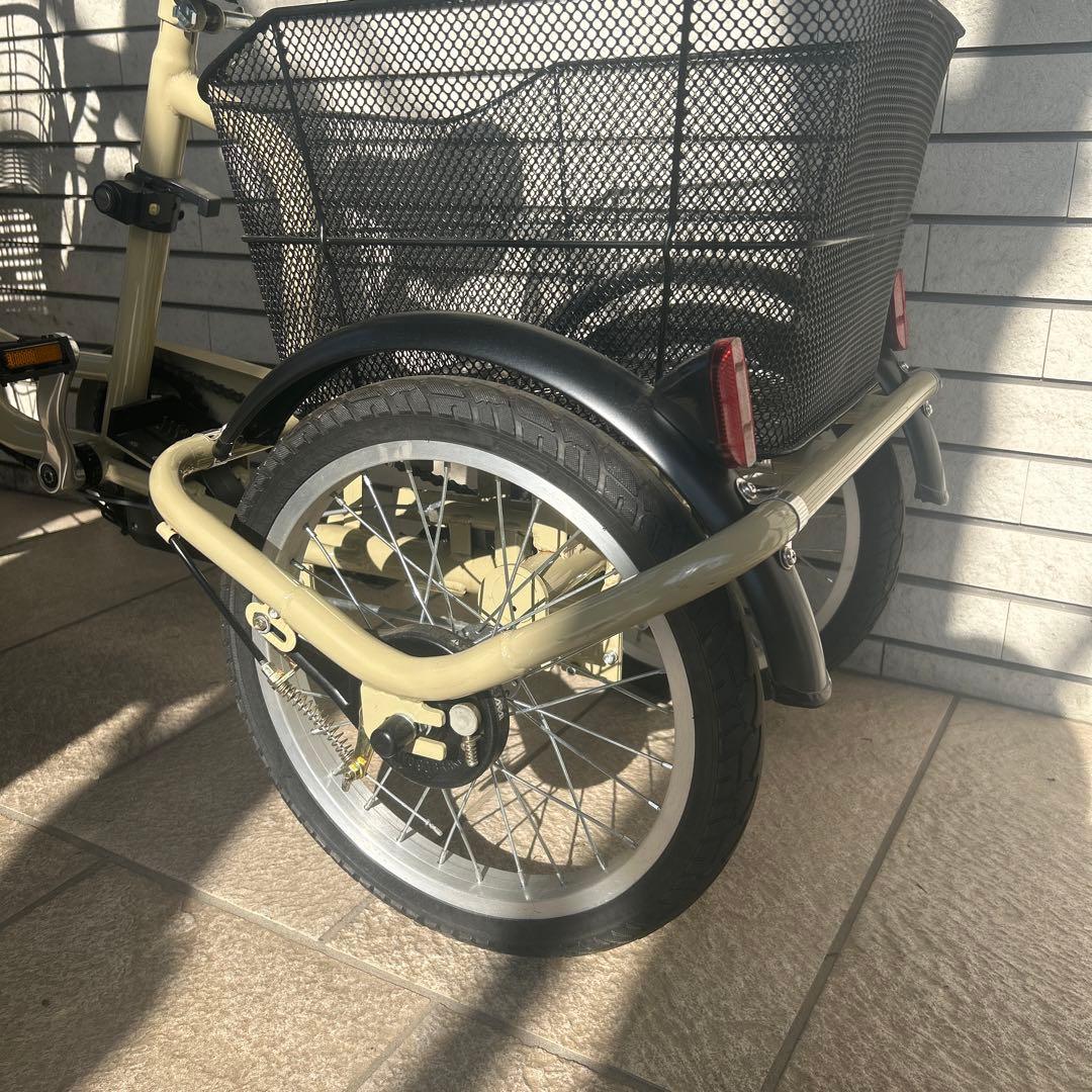 MIMUGO 電動アシスト三輪自転車 ベージュ ノーパンク バッテリーなし 東京