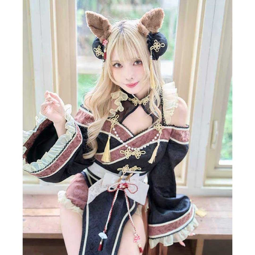 Malymoon♡完売品！ブラックチャイナテールホースドレス♡コスプレ♡午年巫女