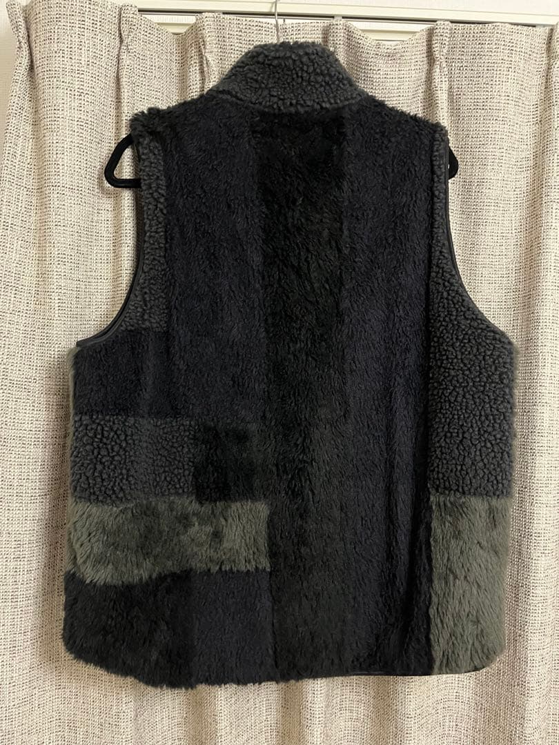 トップス YOKE JACQUARD BOA VEST