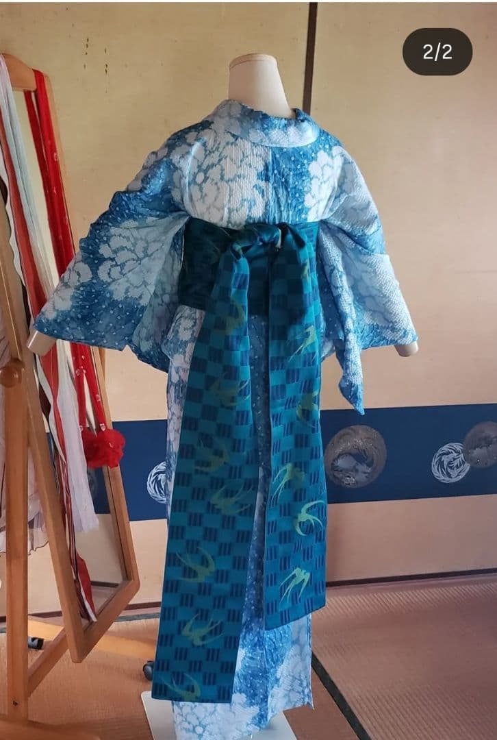 ま*か様 有松絞り　浴衣　有松鳴海　綿　着物　洗える夏着物 高級浴衣 着物