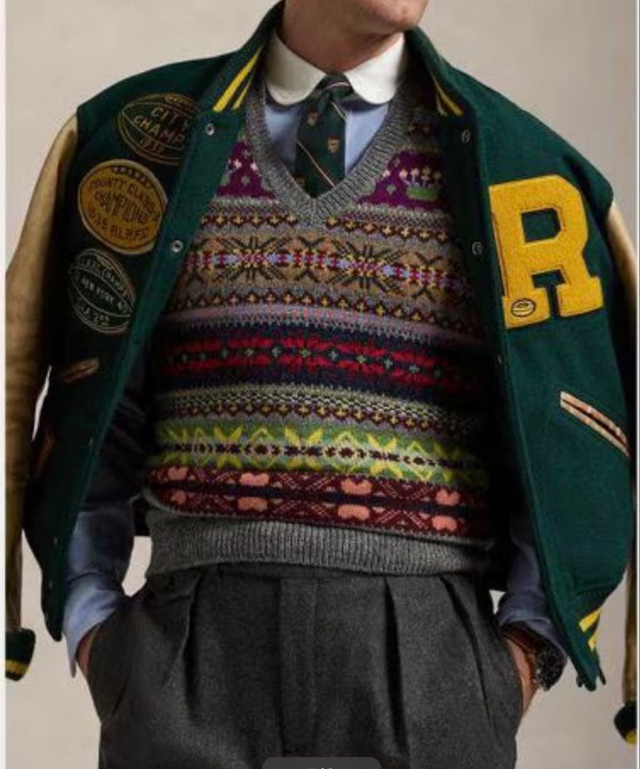 Polo Ralph LaurenフェアアイルベストRRL RLXラルフローレン