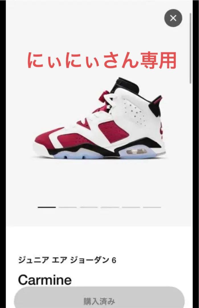 NIKE ジュニア　エアジョーダン6 22.5センチ