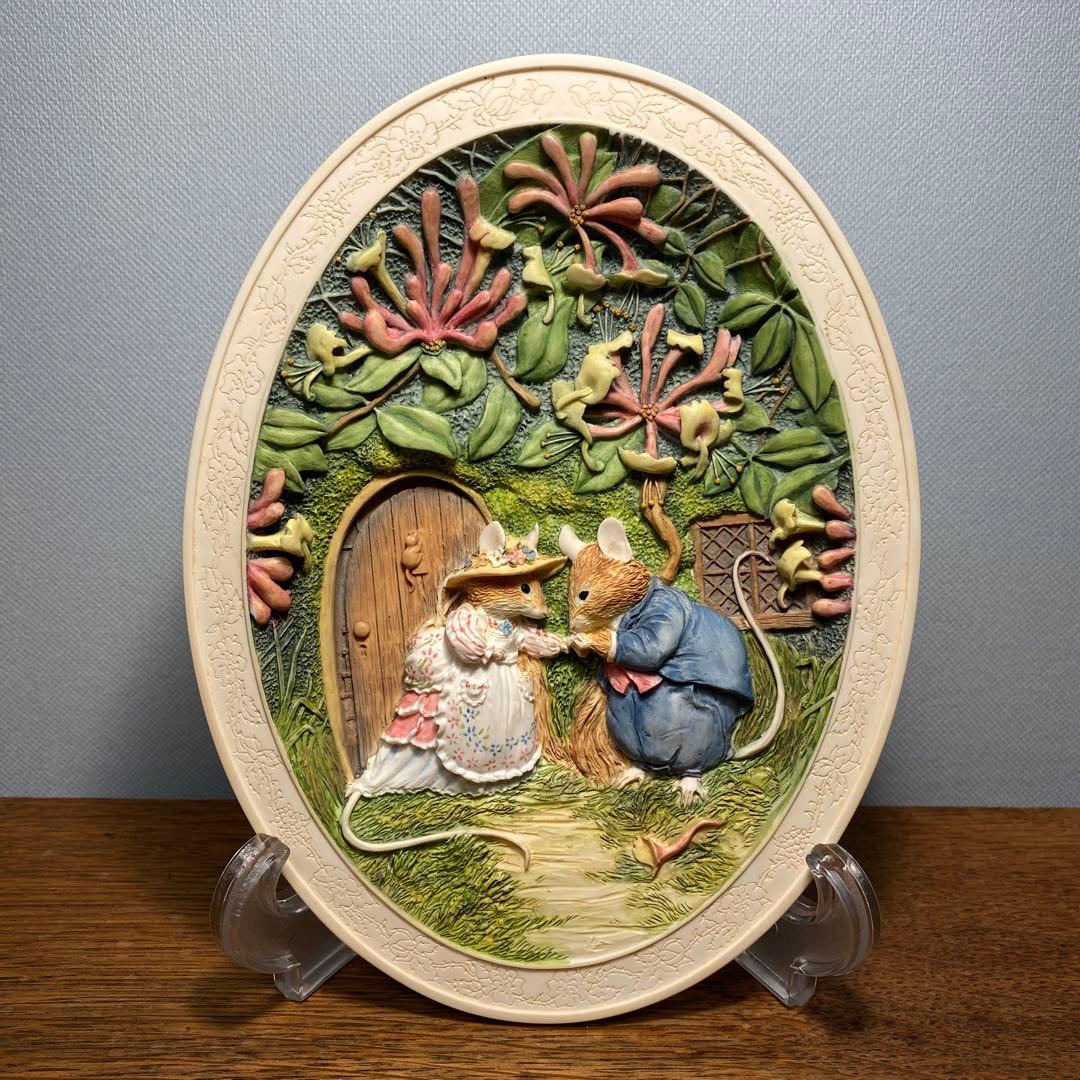 ブランブリーヘッジ サマー オーバル 壁掛けプレート レア