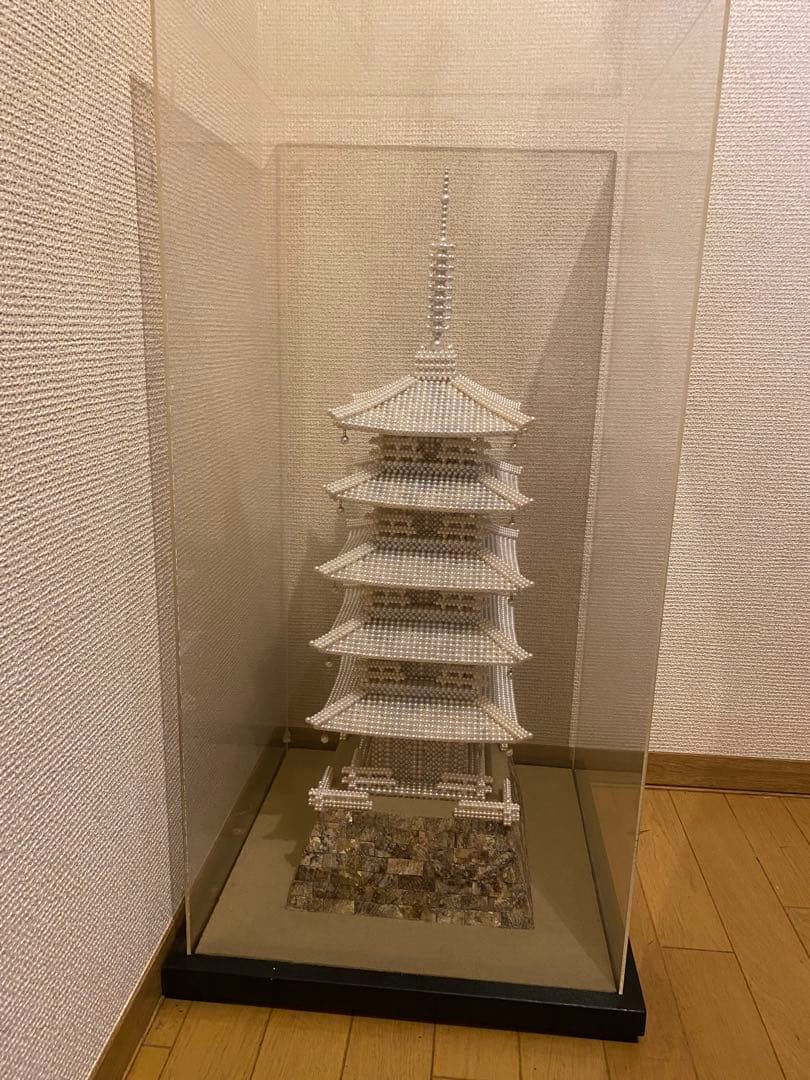五重塔模型 透明ケース付き 約83センチ