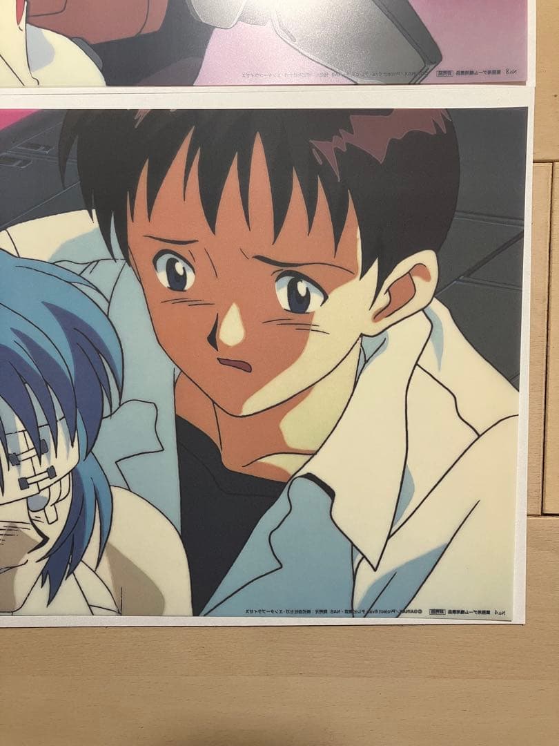 新世紀エヴァンゲリオン 限定 印刷セル画 セル倶楽部 綾波レイ　碇シンジ　2枚