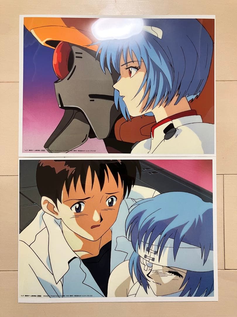 新世紀エヴァンゲリオン 限定 印刷セル画 セル倶楽部 綾波レイ　碇シンジ　2枚