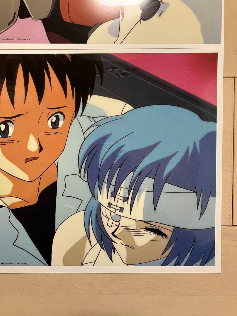新世紀エヴァンゲリオン 限定 印刷セル画 セル倶楽部 綾波レイ　碇シンジ　2枚