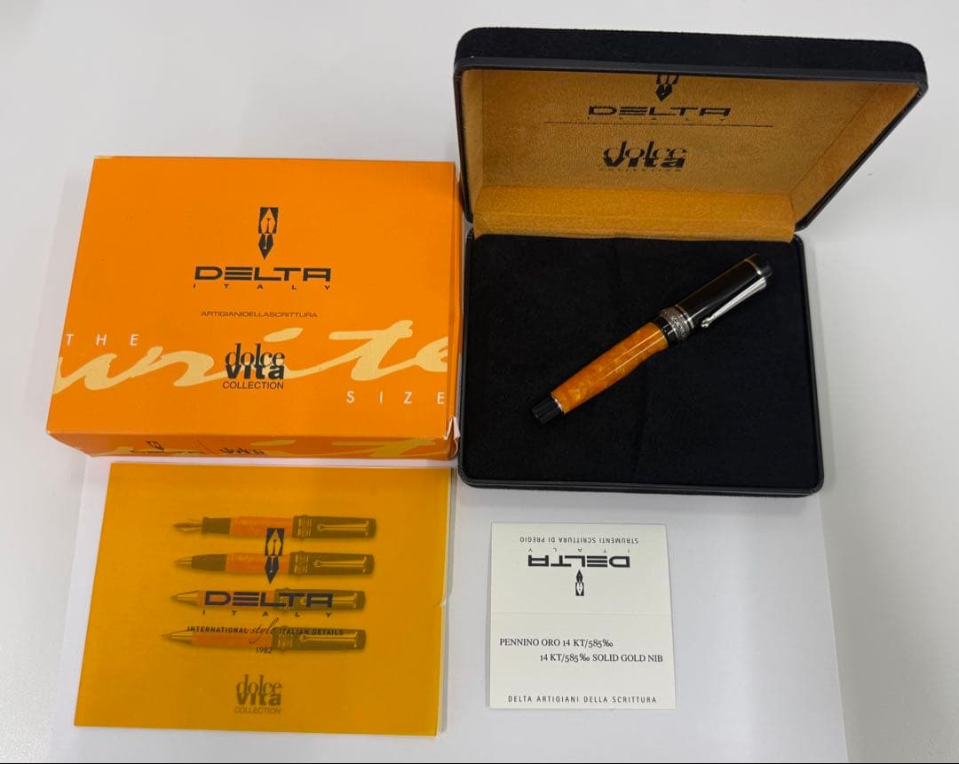 デルタ　ドルチェビータ　ミディアム　万年筆　14k F
