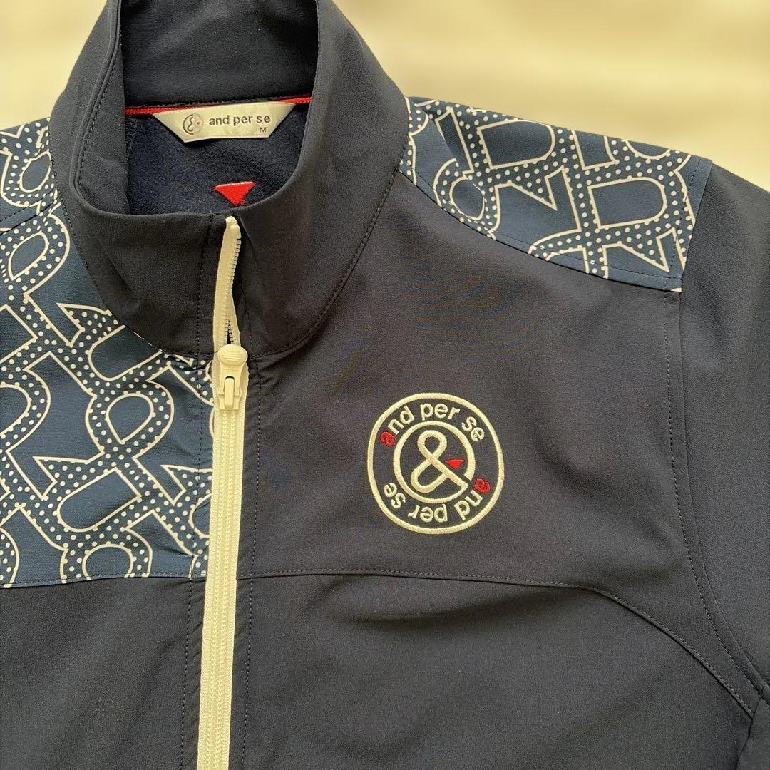 and per se ネイビー スポーツジャケット