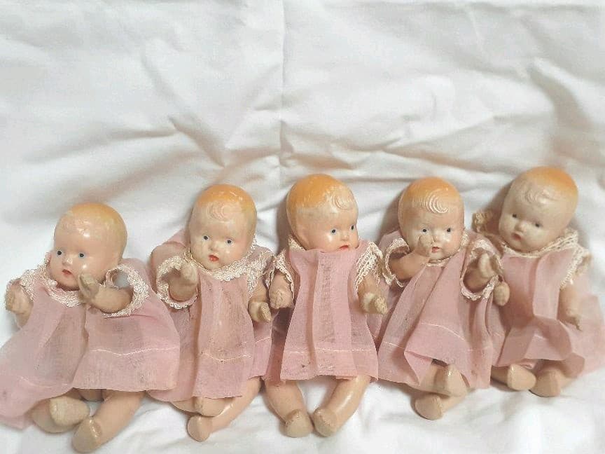 アンティークドール　五つ子ベビー　希少な五人セット　可愛い赤ちゃん♪