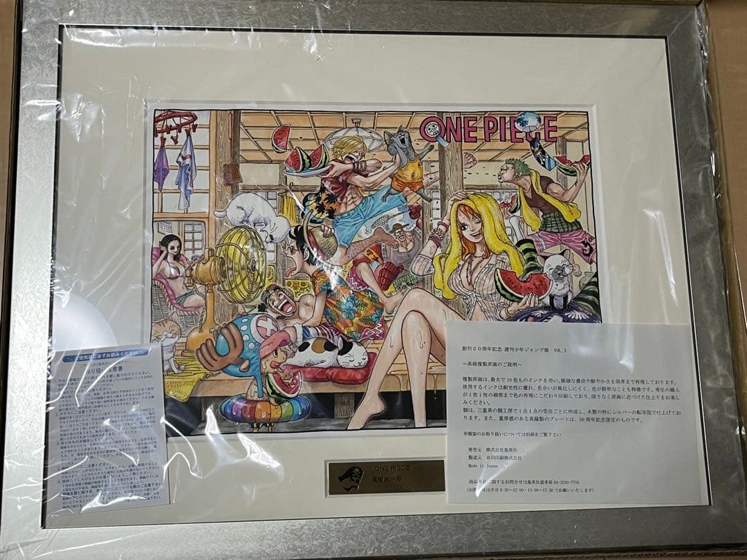 ジャンプ展 50周年 限定 ワンピース 複製原画 A 受注生産 ナミ ルフィ