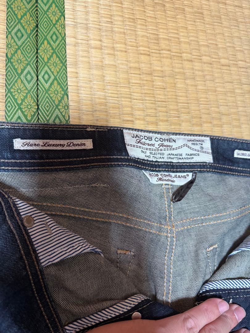 JACOB COHEN デニムジーンズ ボタンフライ 34 PW620注意書き