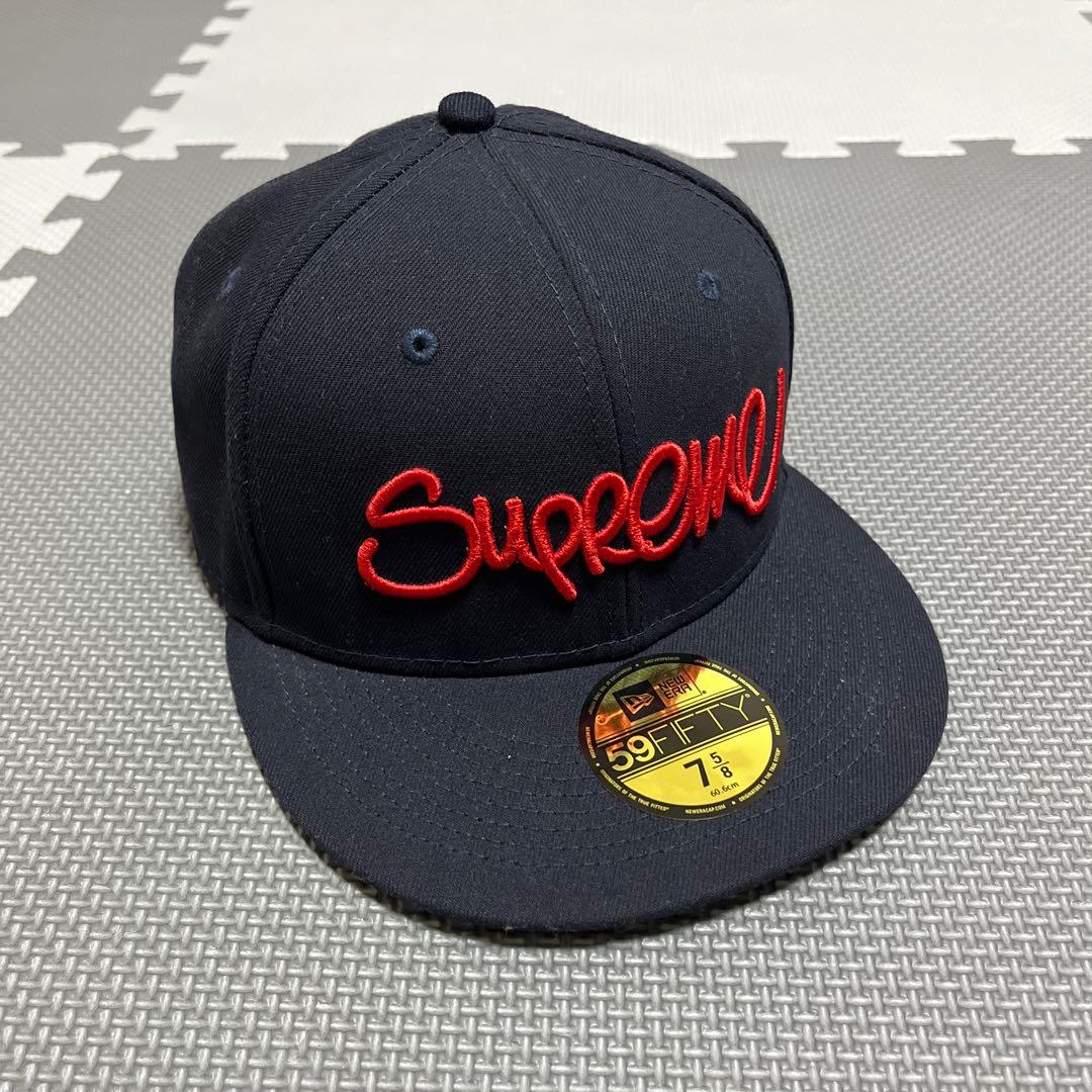 Supreme ネイビー ベースボールキャップ