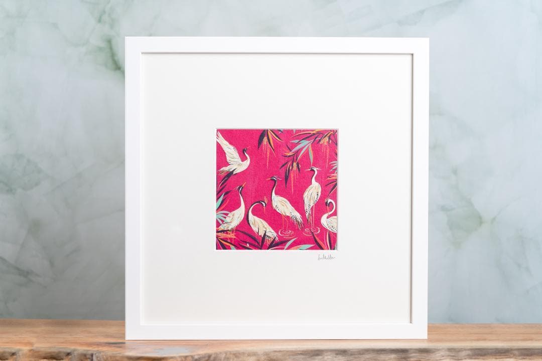 Sara Miller ピンクヘロンウォールアート