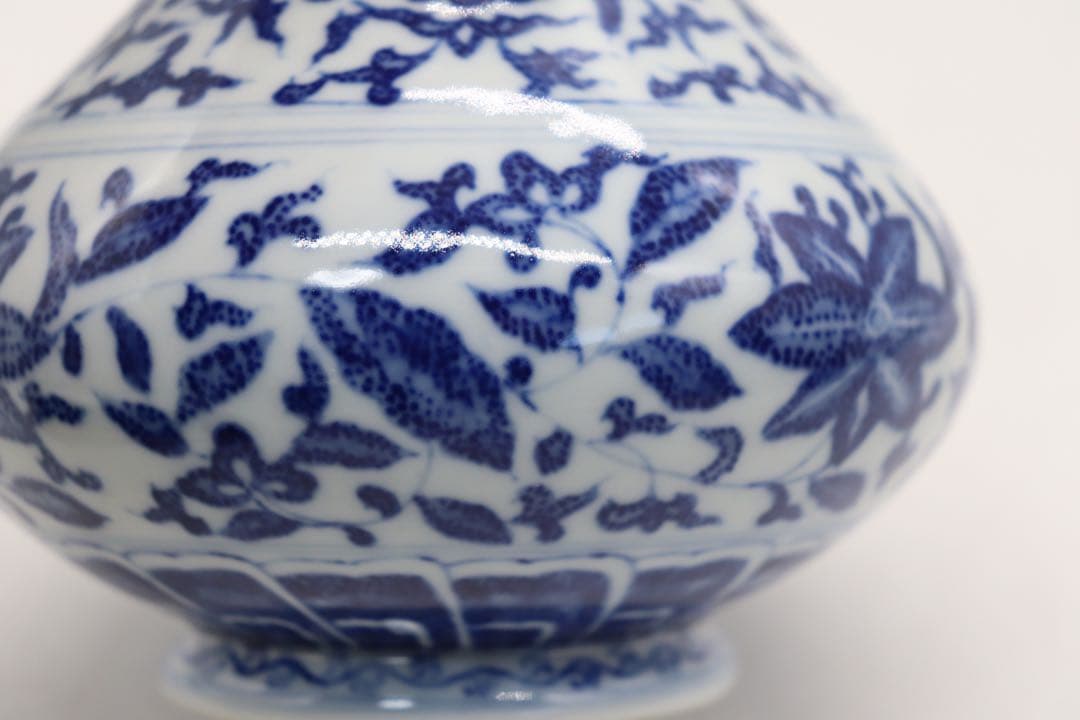 中国　染付　瓶　大清雍正年製　送料込み1223