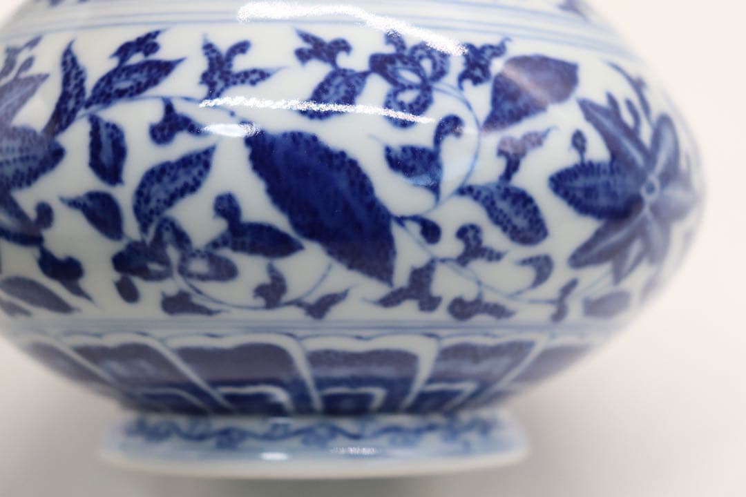 中国　染付　瓶　大清雍正年製　送料込み1223