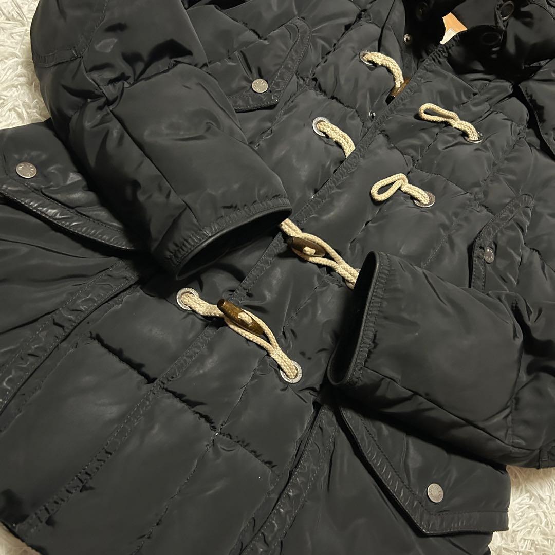 【】 モンクレール ダウンジャケット ブラック 激レア　肩ロゴ