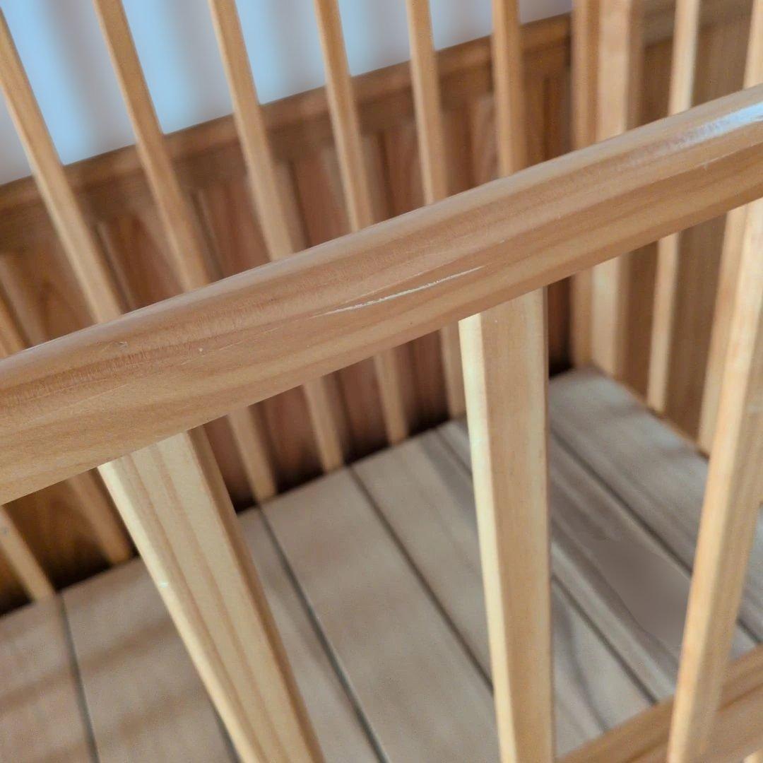 カトージ ベビーベッド ハイシートミニベッド 　ナチュラル　02602