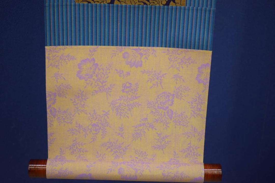 夏目漱石/釣鐘のうなる許に野分かな/俳句/杉題箱付/布袋屋掛軸HJ-205