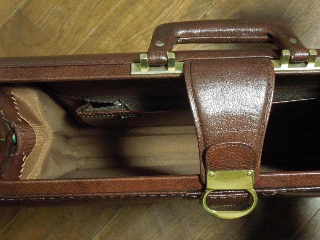 【しえもん】レザー製 バーガンディ ブリーフケース / 本革　鍵付き