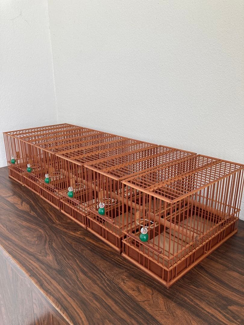 新品未使用品　竹細工　メジロ籠　鳥籠　屋久杉　寝かせ箱　セット