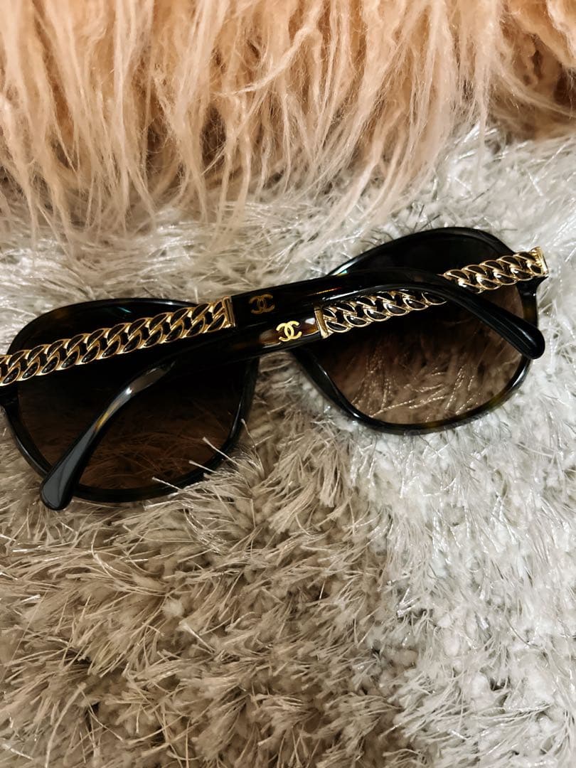 【美品】CHANEL チェーン サングラス