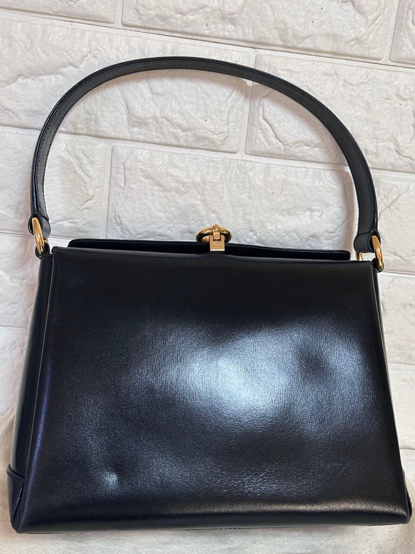GUCCI カーフハンドバッグ　濃紺