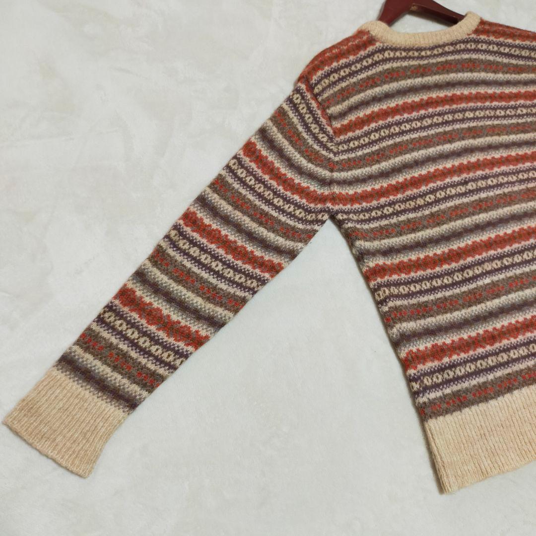 美品アイルランド製　INISMEAIN　カシミヤアルパカ　フェアアイル柄　ニット