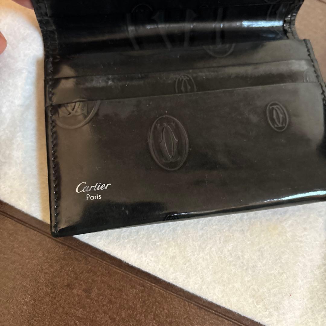 カルティエ　Cartier ハッピーバースデー　名刺入れ　カードケース　ブラック