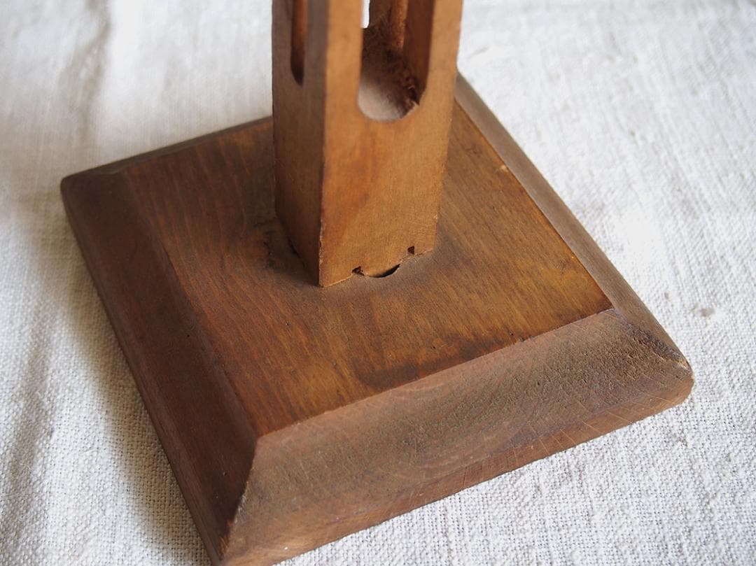 珍品 古い木製ハンガー ディスプレイスタンド 折り畳み 什器 /K245