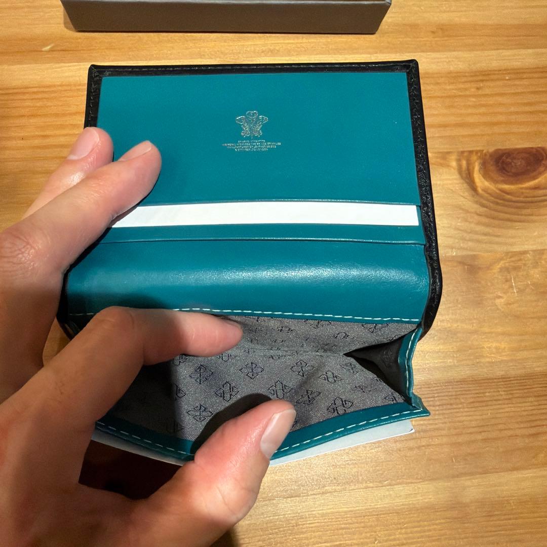 ETTINGER 名刺入れ ブラックターコイズ