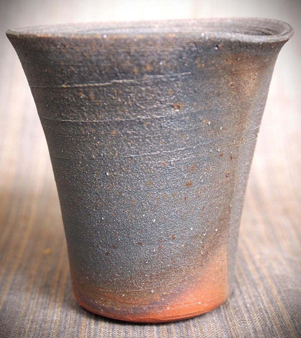 人気作家★中里隆★唐津南蛮麦酒器C★緋色